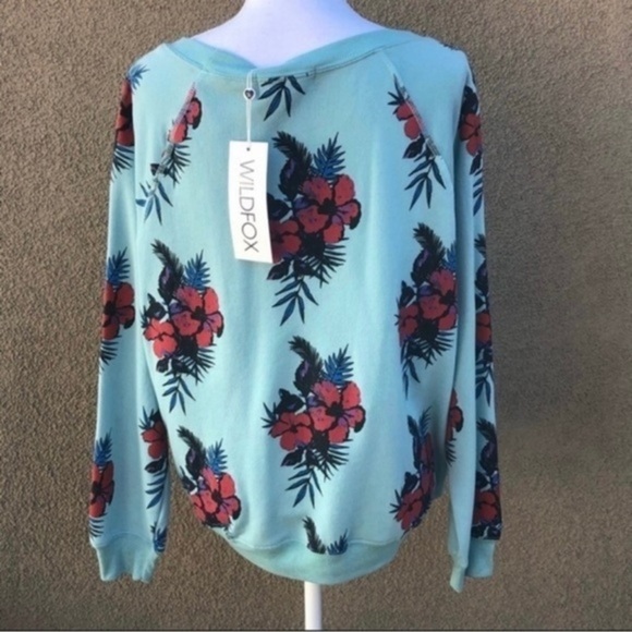 Wildfox Sommers Hibiscus Print Sweatshirt Size S - Picture 6 of 6